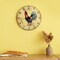 Farmhouse Rooster Wall Clock Battery Operated 12 Inch (30 cm) - Silent Frameless Kitchen Decor Analog Clock for Home, Office, Bedroom